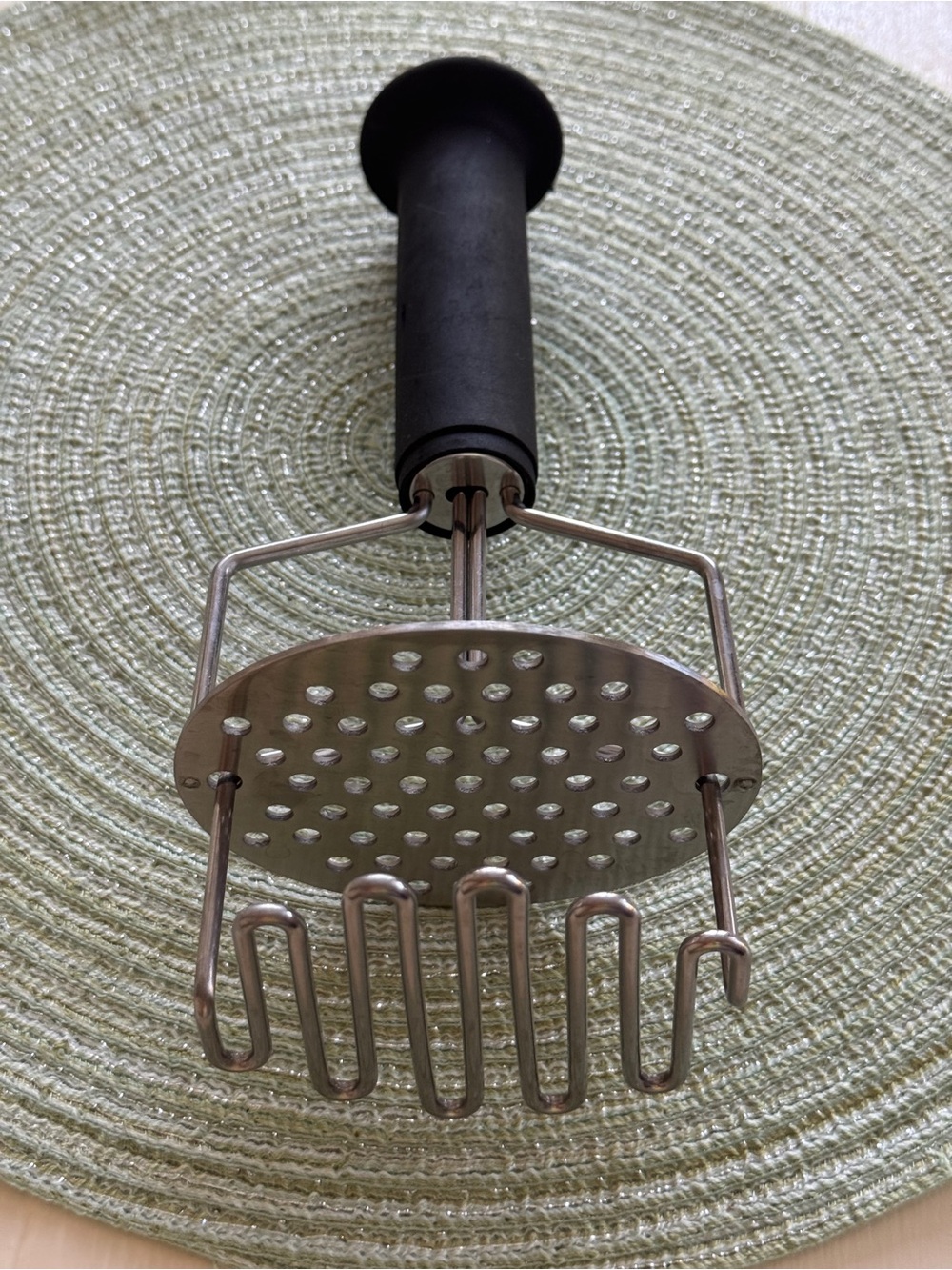 Dual-Action Potato Masher And Ricer, Stainless Steel, Wire Masher